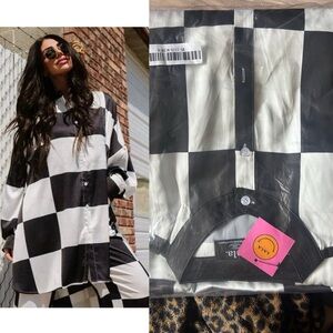 Dressed in LALA- Black and White Checkered Set